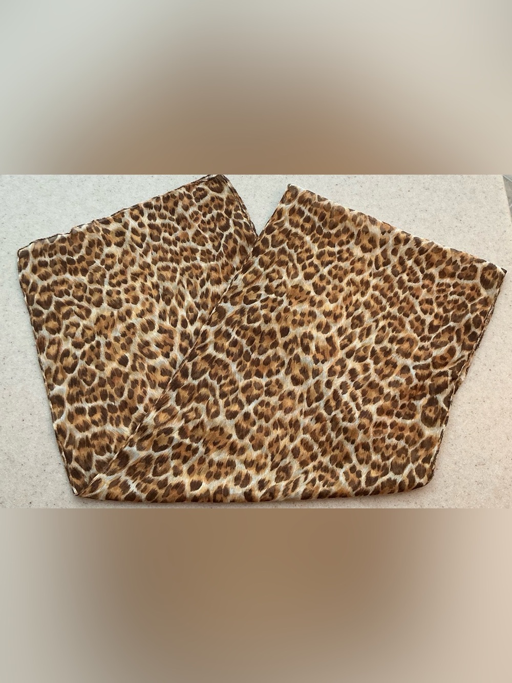 Leopard Print Women's Scarf - Animal Print Wrap in Brown